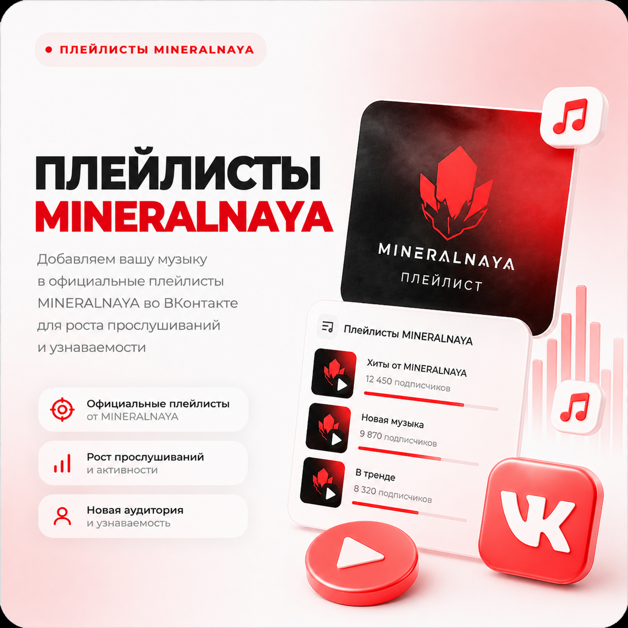 Плейлистинг Авторский ВК (неделя)